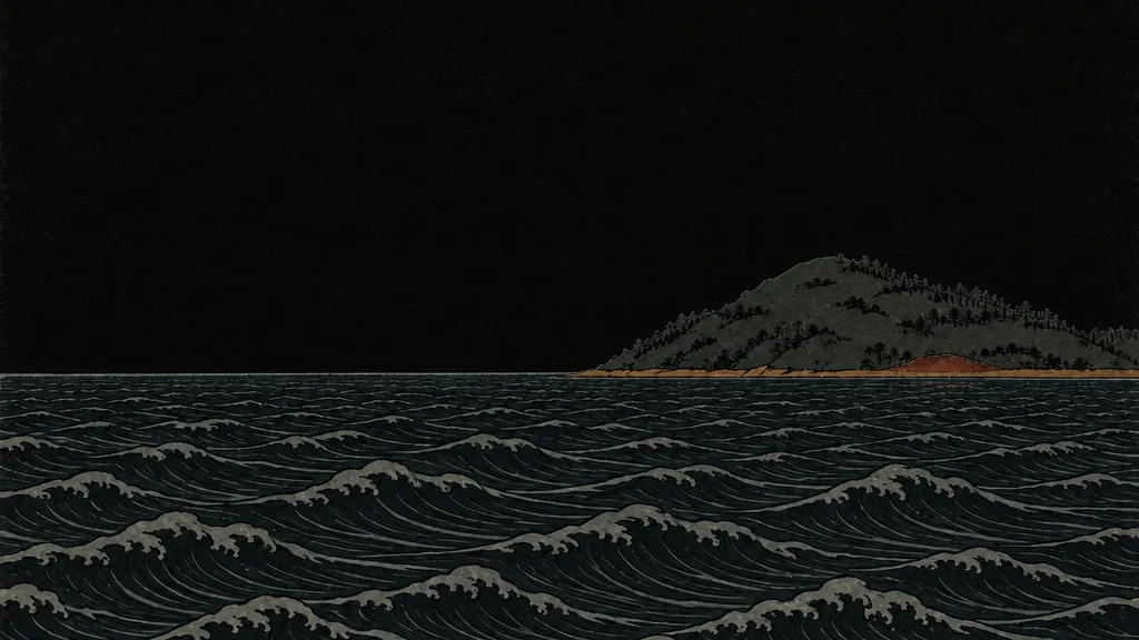 별도 달도 없는 깜깜한 지평선.