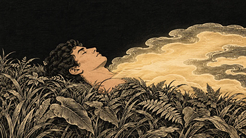 잠든 사람의 옆모습. 옆구리 위에 빛이 머문다.