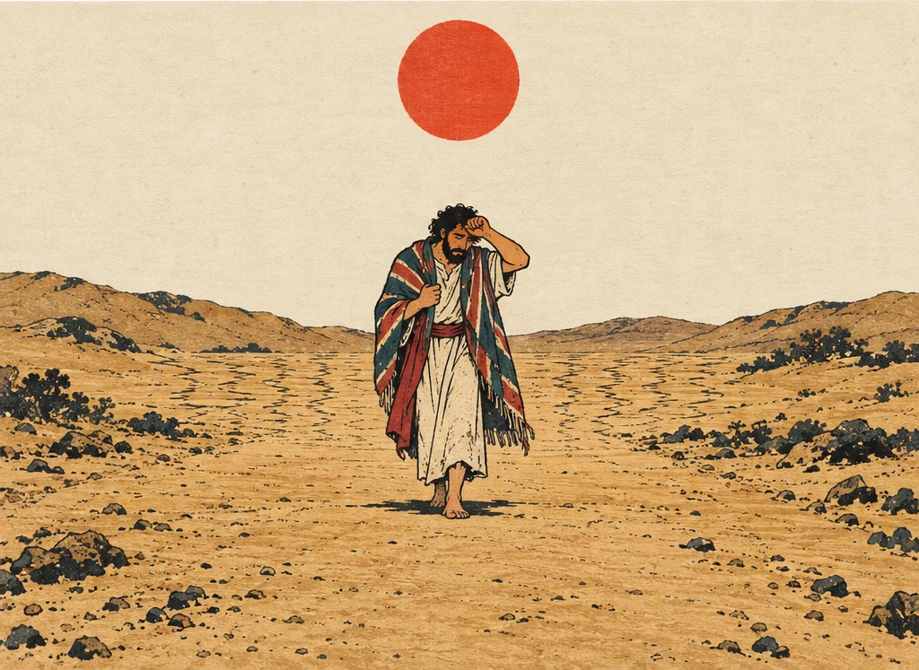 한낮, 머리 위의 해가 이글거리고 길 위로 아지랑이가 오른다. 작은 요나가 이마의 땀을 훔친다.